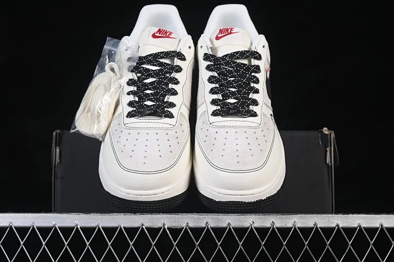 All categories Nk Air Force 1 Air Force series Nk Air Force 1 Low Air Force low-top Nike Air Force 1'07 Low Black and white red contrast Air Force 1 low-top casual sneakers KG6699-F42